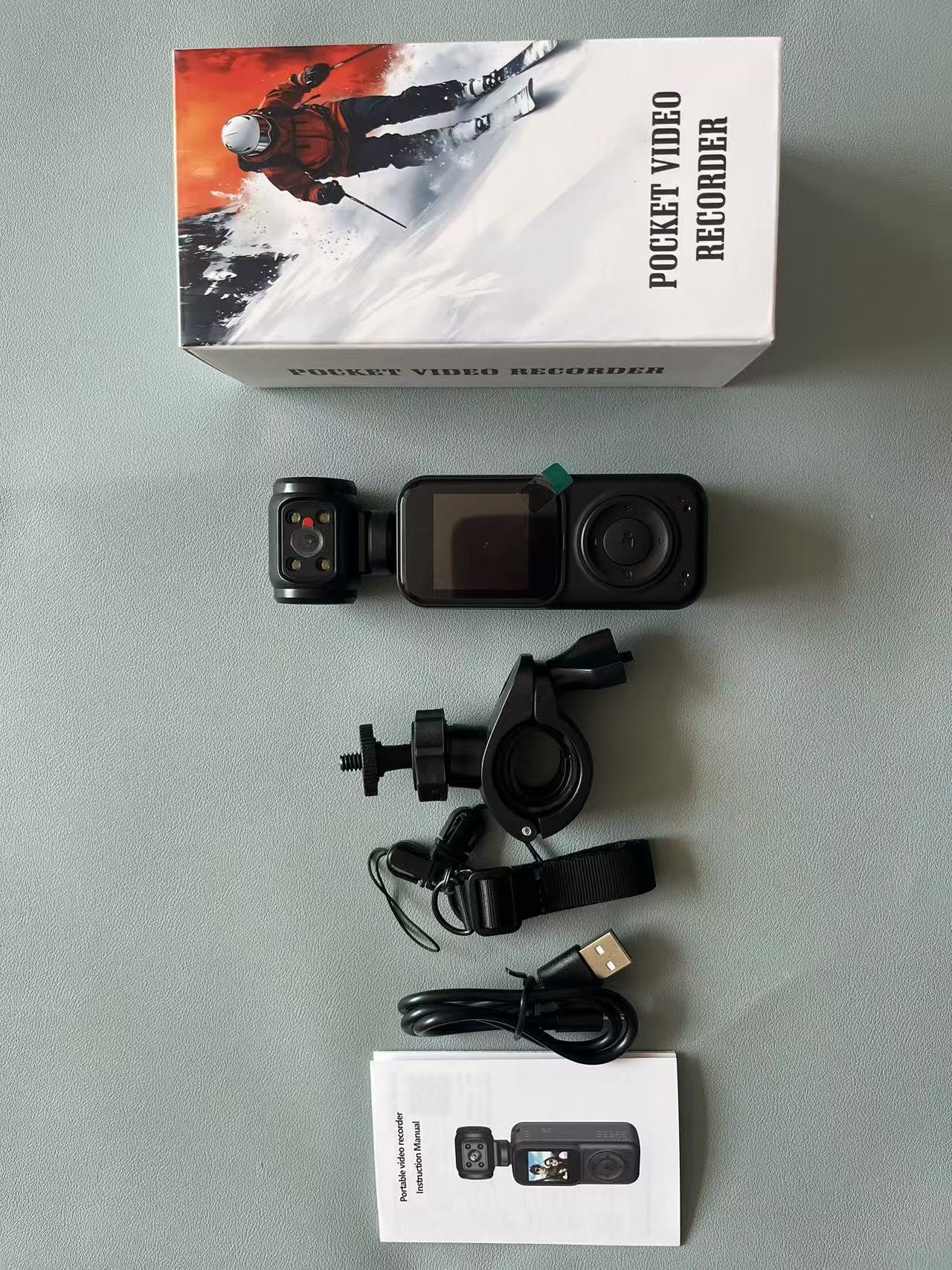 Câmera Desportiva Panorâmica Portátil DV Outdoor HD 4K Dupla Lente Gravador para Ciclismo - Image 5