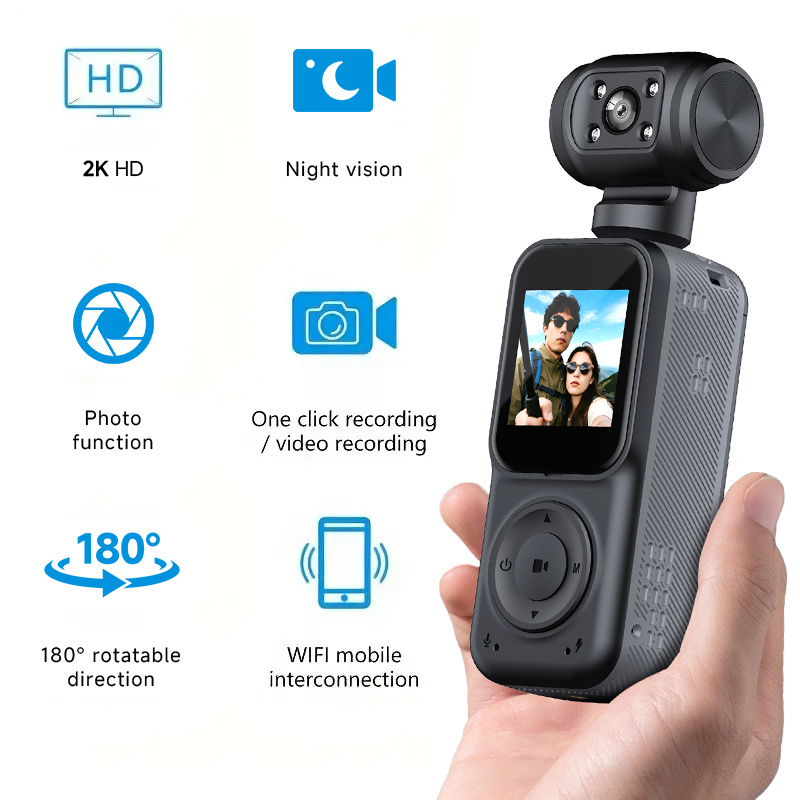 Câmera Desportiva Panorâmica Portátil DV Outdoor HD 4K Dupla Lente Gravador para Ciclismo - Image 4