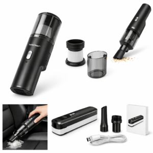 Mini Aspirador Portátil TurboClean™ – Sucção Potente 9000Pa, USB, Para Casa e Carro