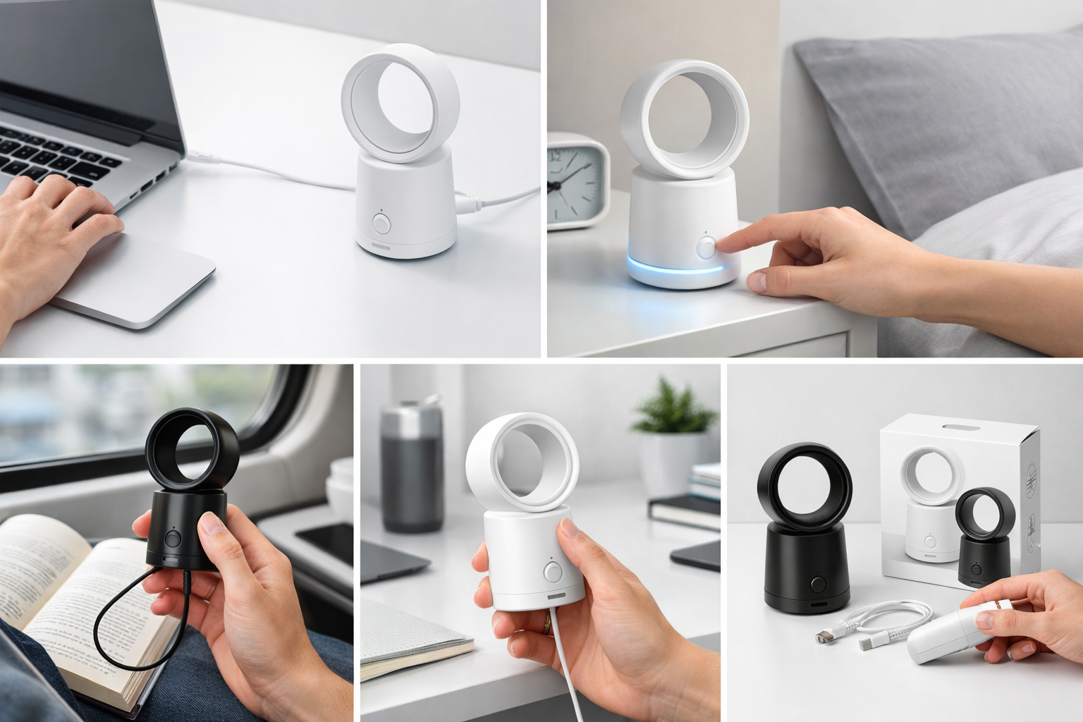Mini Ventoinha Japonesa “Blade‑less” USB – Silenciosa, Portátil e Elegante - Image 2